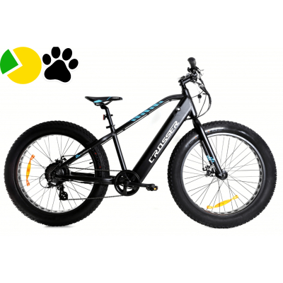 Електровелосипед Crosser E-Fat Bike 26''; (350 Вт, 36 В, 13 А/год); механіка; Shimano Altus 1*8S, чорно-синій