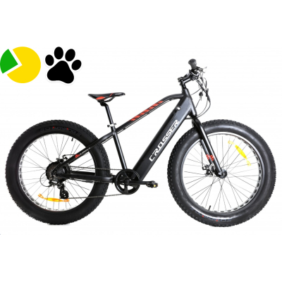 Електровелосипед Crosser E-Fat Bike 26''; (350 Вт, 36 В, 13 А/год); механіка; Shimano Altus 1*8S, чорно-червоний