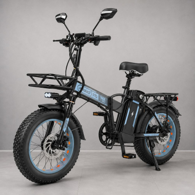Електровелосипед MINAKO F10 MAX 1200W 48V 21\26\30Ah сірий| зі знімним акумулятором 