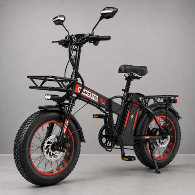 Електровелосипед MINAKO F10 MAX 1200W 48V 21\26\30Ah червоний| зі знімним акумулятором 