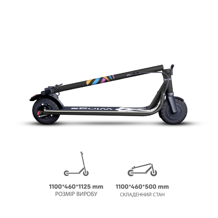 Електросамокат GIANT Wings Premium 600W 13AH 9.25″ Чорний NEW
